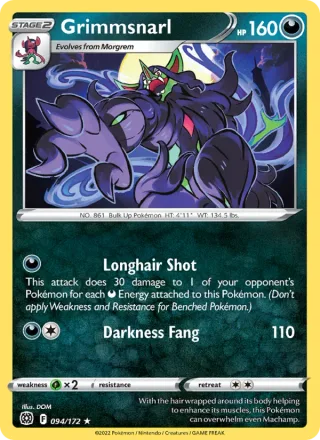 Grimmsnarl #094 · Brilliant Stars Pokémon card