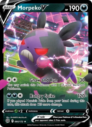Morpeko V #095 · Brilliant Stars Pokémon card