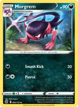 Morgrem #093 · Brilliant Stars Pokémon card