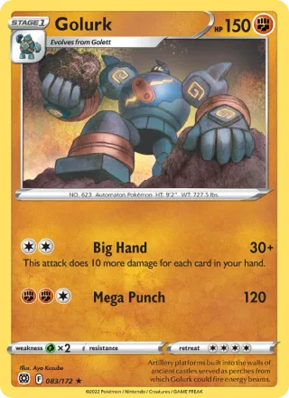 Golurk #083 · Brilliant Stars Pokémon card