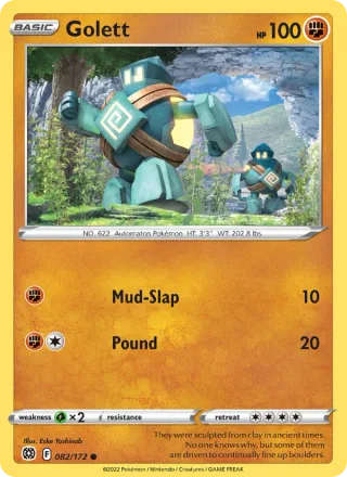 Golett #082 · Brilliant Stars Pokémon card