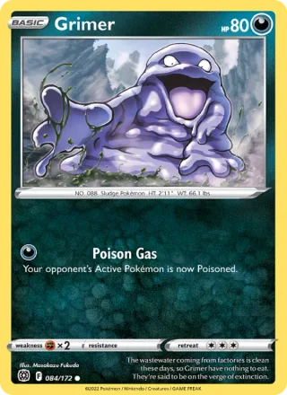 Grimer #084 · Brilliant Stars Pokémon card