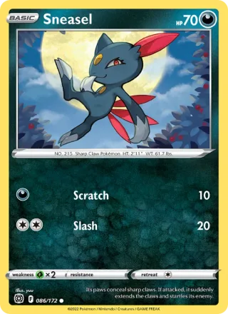 Sneasel #086 · Brilliant Stars Pokémon card