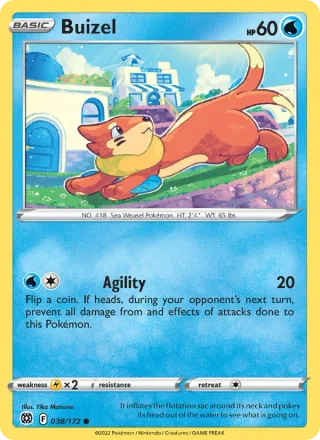 Buizel #038 · Brilliant Stars Pokémon card