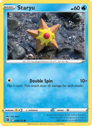 Staryu #030 · Brilliant Stars Pokémon card