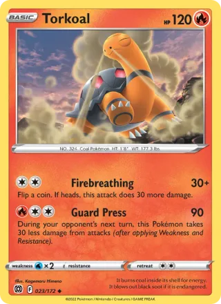 Torkoal #023 · Brilliant Stars Pokémon card