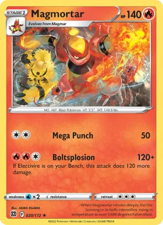 Magmortar #020 · Brilliant Stars Pokémon card