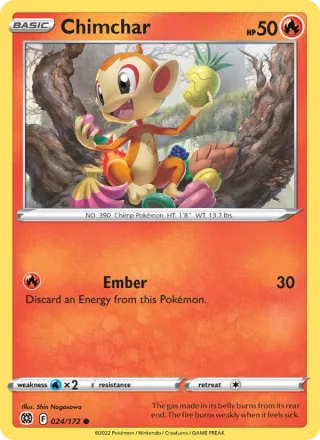 Chimchar #024 · Brilliant Stars Pokémon card