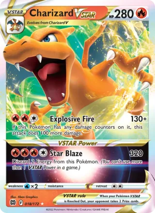 Charizard VSTAR #018 · Brilliant Stars Pokémon card