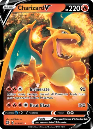 Charizard V #017 · Brilliant Stars Pokémon card