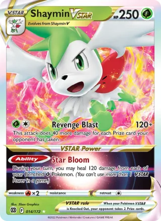 Shaymin VSTAR #014 · Brilliant Stars Pokémon card