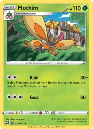 Mothim #011 · Brilliant Stars Pokémon card