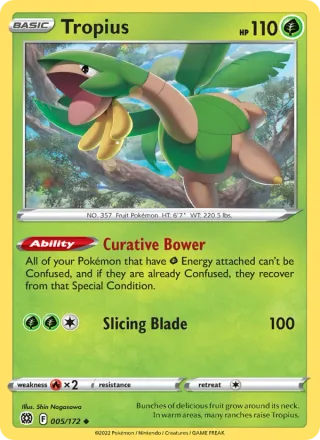 Tropius #005 · Brilliant Stars Pokémon card