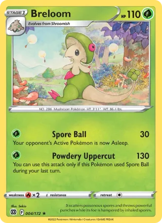 Breloom #004 · Brilliant Stars Pokémon card