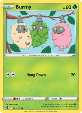 Burmy #009 · Brilliant Stars Pokémon card
