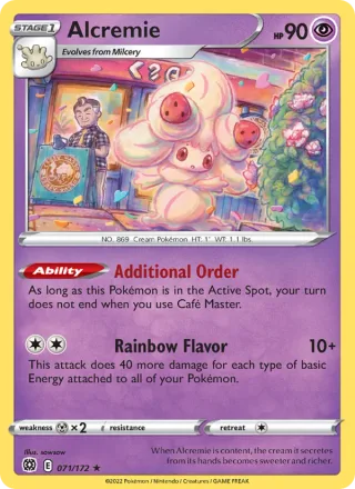 Alcremie #071 · Brilliant Stars Pokémon card
