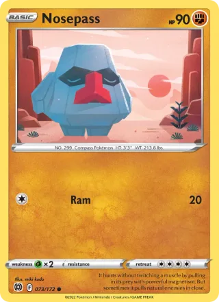 Nosepass #073 · Brilliant Stars Pokémon card