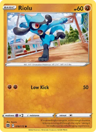 Riolu #078 · Brilliant Stars Pokémon card