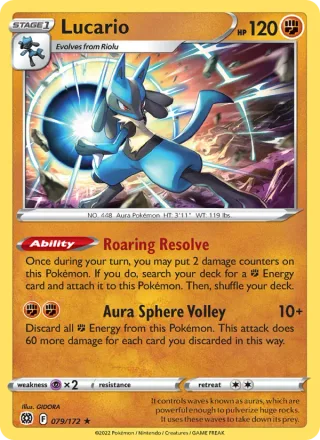 Lucario #079 · Brilliant Stars Pokémon card