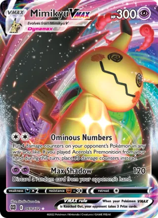 Mimikyu VMAX #069 · Brilliant Stars Pokémon card