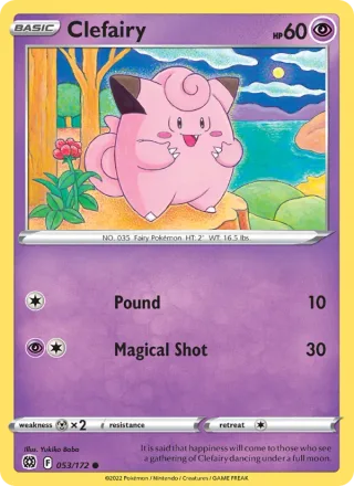 Clefairy #053 · Brilliant Stars Pokémon card