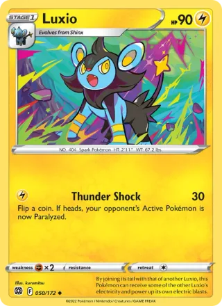 Luxio #050 · Brilliant Stars Pokémon card