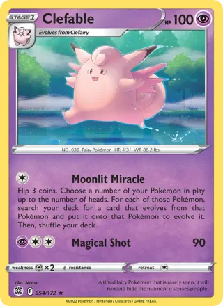 Clefable #054 · Brilliant Stars Pokémon card