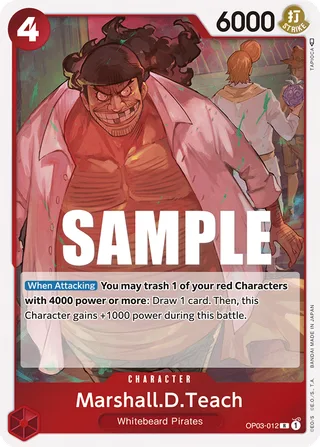 Marshall.D.Teach #OP03-012 · Pillars of Strength One Piece card