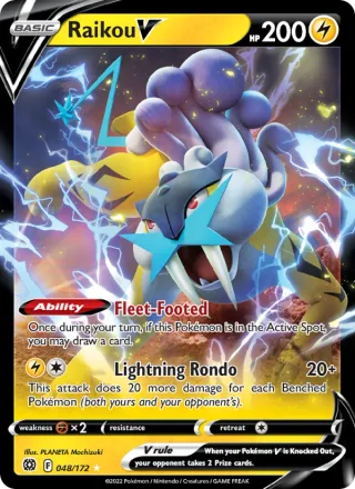 Raikou V #048 · Brilliant Stars Pokémon card