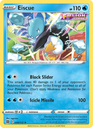 Eiscue #044 · Brilliant Stars Pokémon card