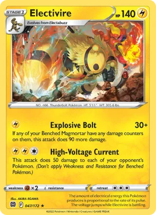 Electivire #047 · Brilliant Stars Pokémon card