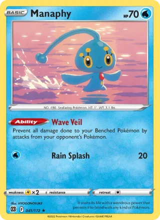 Manaphy #041 · Brilliant Stars Pokémon card