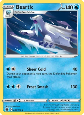 Beartic #043 · Brilliant Stars Pokémon card