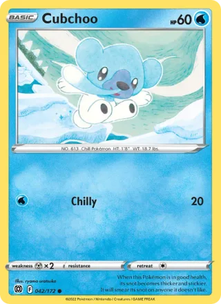 Cubchoo #042 · Brilliant Stars Pokémon card