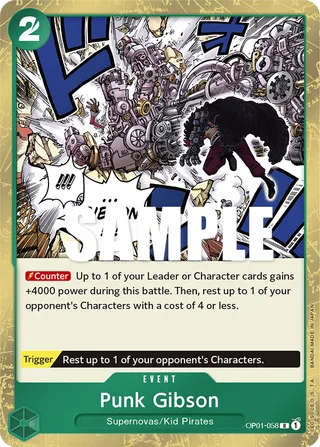 Punk Gibson #OP01-058 · Romance Dawn One Piece card
