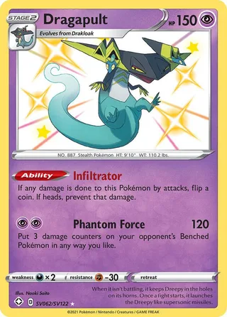 Dragapult #SV062 · Shining Fates Shiny Vault Pokémon card