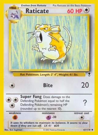 Raticate #61 · Legendary Collection Pokémon card