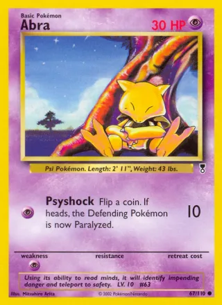 Abra #67 · Legendary Collection Pokémon card