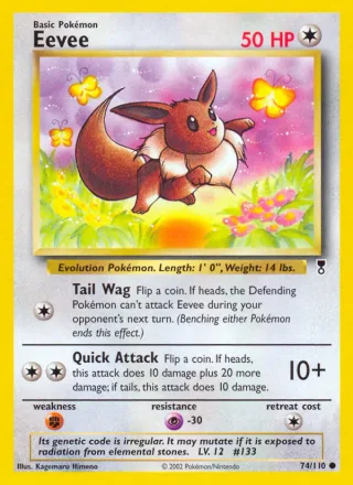 Eevee #74 · Legendary Collection Pokémon card