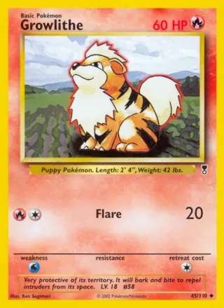 Growlithe #45 · Legendary Collection Pokémon card