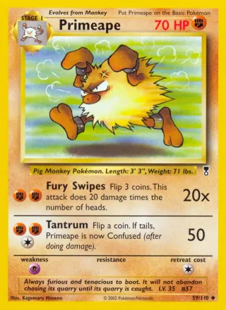Primeape #59 · Legendary Collection Pokémon card