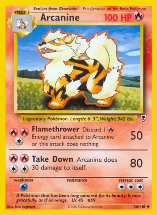 Arcanine #36 · Legendary Collection Pokémon card