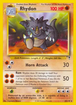 Rhydon #35 · Legendary Collection Pokémon card