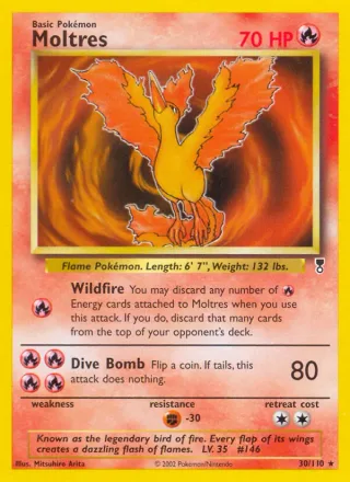 Moltres #30 · Legendary Collection Pokémon card