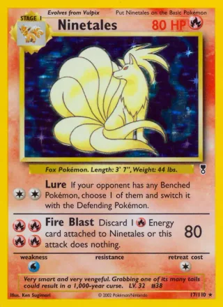 Ninetales #17 · Legendary Collection Pokémon card
