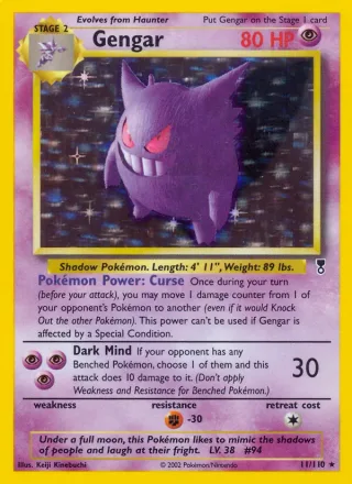 Gengar #11 · Legendary Collection Pokémon card