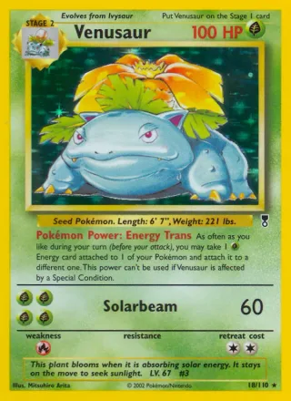 Venusaur #18 · Legendary Collection Pokémon card