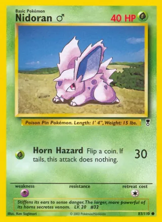 Nidoran ♂ #83 · Legendary Collection Pokémon card