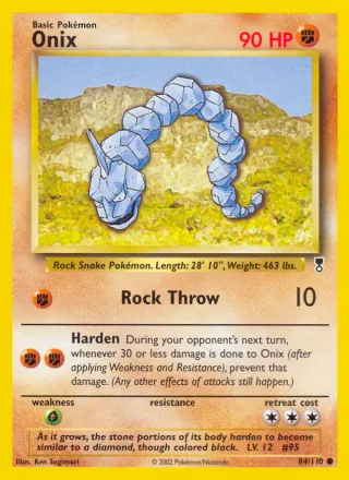 Onix #84 · Legendary Collection Pokémon card