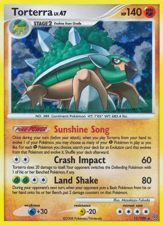 Torterra #11 · Stormfront Pokémon card